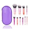 AWAVM Juego de brochas de maquillaje de viaje, kit de brochas de maquillaje, juego de 10 brochas de maquillaje de viaje con bolsa de almacenamiento, bolsa portÃ¡til de tamaÃ±o de viaje, brochas de