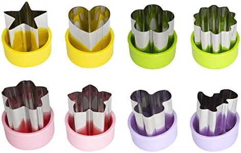 Cookie Cutters, Mini Sandwich Cutters for Kids,Baking Tools Fondant Cutter Set,Bakeware Accessories Vegetable Cutter Shapes with Cover, Fruit Cutter Shapes, Clay Cutters with Removable Cover