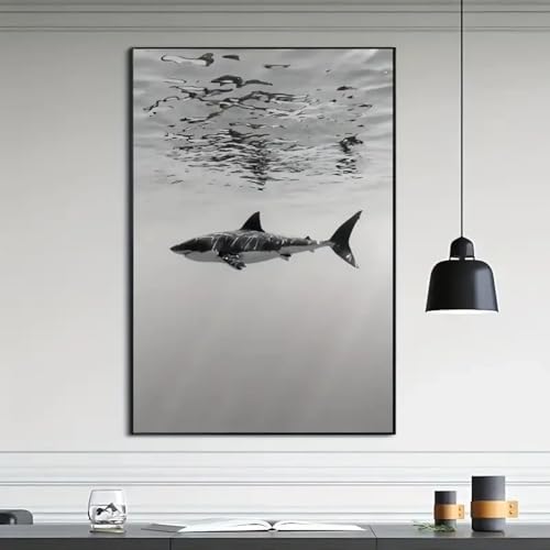 Affiches et impressions requin pour décoration murale de salon moderne 70x110
