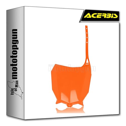 Porte numéro avant orange compatible Honda CRF 110F 2019-2022 plastique Acerbis