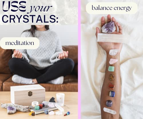 Healing Crystals Set - 17 Pc. Real Crystals And Healing Stones, Chakra Stones Crystal Box. Healing Stones And Crystals Set, Spiritual Gifts For Women, Crystals And Stones. Crystal Gifts For Meditation #TOP4