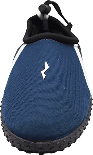 Norty - Young Mens Skeletoe Aqua Water Shoes For Pool Beach, Surf, Snorkeling, Exercise Slip On Sock, Navy, White 40207-9B(M) Us #TOP4