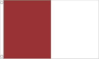 Maroon and White Irish County Flag - 5 x 3 FT - 100% Polyester With Eyelets Banner - FlagSuperstore