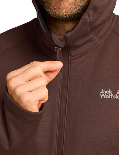 Jack Wolfskin Herren Peak District Hooded Fz M, Hot Choc, L EU – Ansicht 6