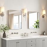 USHOWER Brushed Nickel Bathroom Mirrors