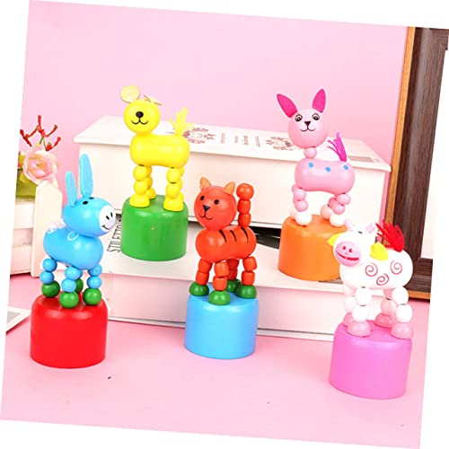 TOYANDONA 5 Unidades Brinquedo De Barril De Imprensa Fantoches De Dedo Animal Push up Brinquedo De B