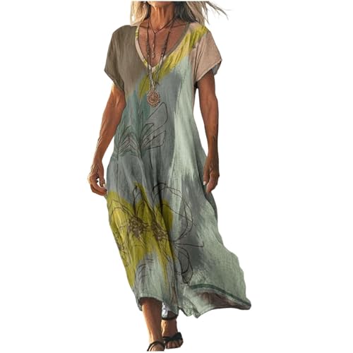 Robe longue femme ete boheme avec poches chic et legere pour la plage