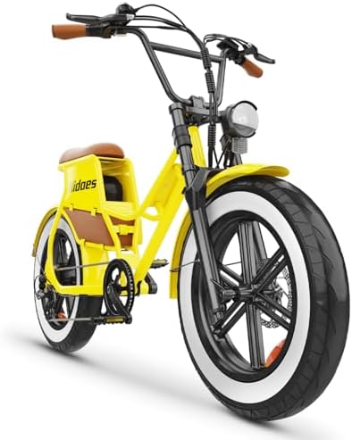 1000W Electric Bike 17AH 48V– Moped Style Full Suspension Ebike, 20" Fat Tires, 30-50KM/H Speed, 40-60KM Range, All-Terrain Electric Dirt Bike Motorcycle for Mountains, Snow, Sand & Road Riding