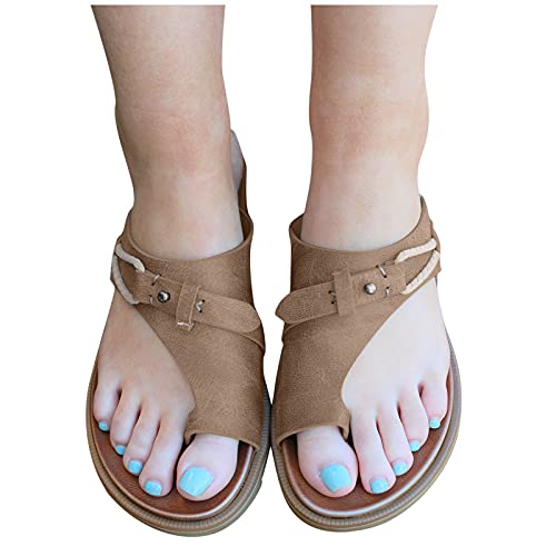 Sandalen voor in de zomer, met zachte bodem, ademend, antislip, voor dames, platte sandalen, outdoor, strand, beweging… - Image 6
