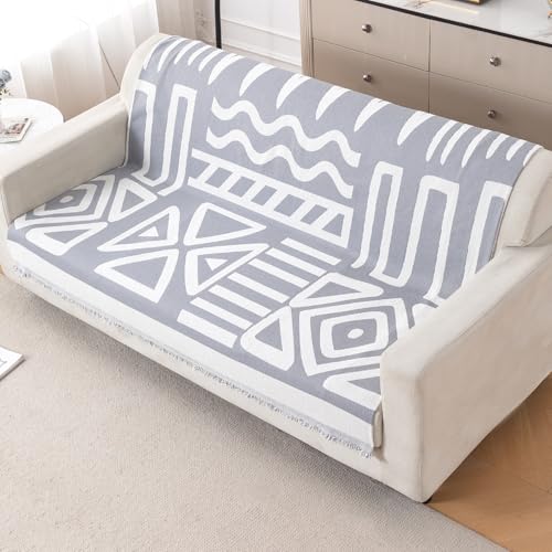 Image of HOKIPO Sofa Cover 3 Seater, 180x175 cm, Grey