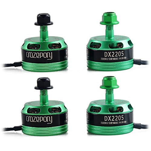 4pcs DX2205 2300KV Brushless Motor 2CW 2CCW 2-4S Lipo Racing Green for QAV210