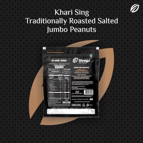 Image of SHREGO Peanut Plus Khari Sing Traditionally Roasted Salted Jumbo Peanuts, Snack and Namkeen (1080 Grams)