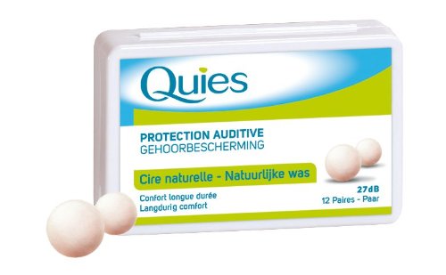 Protection auditive Quies Cire Naturelle 12 Paires - Lot de 10 à prix réduit!