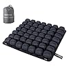 Sodurue Travel Cushion Airplane Seat,Airplane Seat Cushion for Long Flights,Press Type Air Inflatable Wheelchair Seat Cushion,49 Airbags,for Car,Office,Stadium,Ergonomic Comfort Support,Heavy Duty