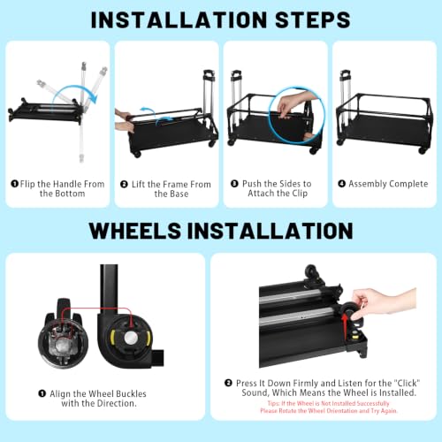 Petskd Foldable Wheel Base Cart Compatible with 24" L × 17" W Pet Carrier by Petskd - Used condition - Image 8