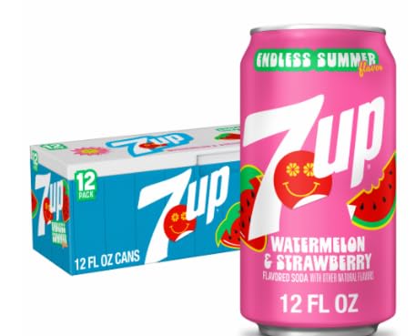 7 UP Watermelon & Strawberry 12 oz 12 pk