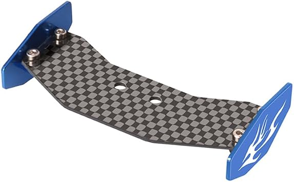 Aluminum Carbon Fiber Rear Wing Tail Spoiler for Losi 1/24 Micro-B 2WD Buggy RC Tail Wing Parts Blue Tail Wing