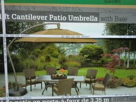 11ft ハンキングパラソル 台座付き 3 3m大型パラソル コストコ ホーム キッチン 通販 Amazon