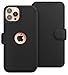 LUPA iPhone 11 Pro Max Wallet Case -Slim iPhone 11 Pro Max Flip Case with Credit Card Holder - for Women & Men - Faux Leather i Phone 11 Pro Max Purse Cases - Black - 6.5 inch Display Screen
