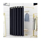 LXHONG Umkleidekabine Für Bekleidungsgeschäfte, C-förmiger Goldener Sichtschutzschirm Temporäre Umkleidekabine Mit Trennvorhang Für Einkaufszentren Büro (Farbe : Black, Größe : 80x80x200cm)