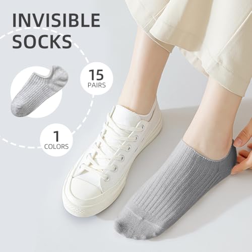 Image of 15 Pairs Low Cut Ankle Socks, Breathable Athletic Socks Bulk for Sport, Running No Show Ankle Socks