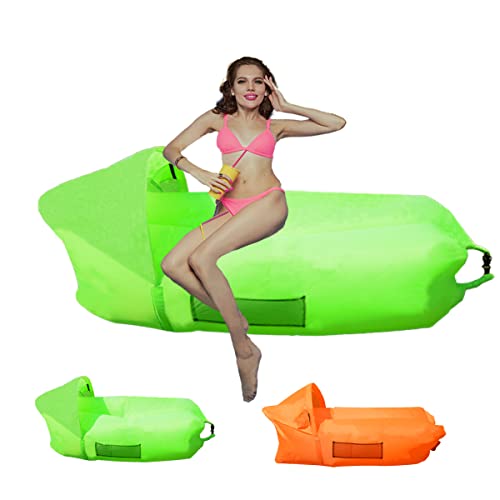 Elinkmesh Aufblasbare Sofa luftsofa air Lounger Camping für Strand, Reisen, hinterhof, picknicks und Outdoor(Grün)