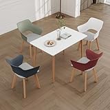 GrandCA HOME Juego de Mesa y Sillas de Comedor Nórdicas, Cocina (Blanco + WBGR)