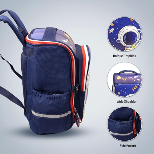 Image of Kids School Bag for Boys Girls 6-10 Years, Bear Graphic Flap Backpack, Lightweight Waterproof School Bag with Large Capacity, Padded Straps, Durable Backpack for School