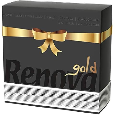 Renova Schwarze Papierservietten, 40 Servietten Cover