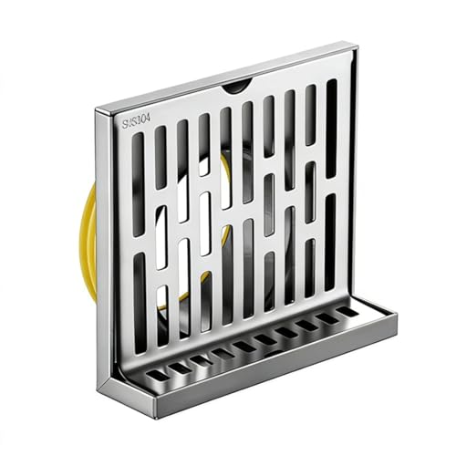 Corner Floor Drain, L-Shaped Drain Cover Guard Cover, Removable, 304 Stainless Steel, for Home Bathroom Yard(110mm Pipe Diameter)
