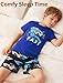 Mikrdoo Big Boys Pajamas Classic Pull On PJs 2 Pcs Kids Pajamas Fashion Sleepwear, Blue Race Car, Size 12 Years