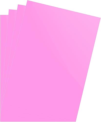 DMiotech 4pcs Corrección Gel Light Filter Superposición Transparente Plástico PVC Hojas Rosa para Foto, Película, Video