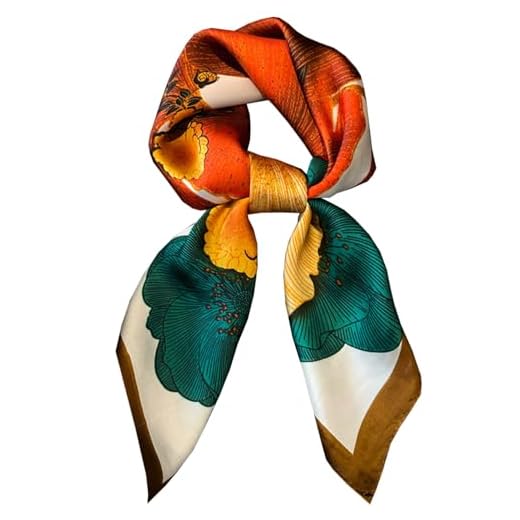 Dailyacc Lenço de cabelo para mulheres, leve, moderno, pescoço, seda, cetim, cabeça, cachecol, para bolsas de dormir, cachecol, 6 - Ginkgo dourado/69,8 x 69,8 cm, 27.5 × 27.5inch