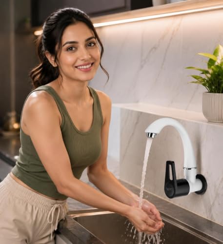 Image of MONIT Plastic Water Tap /Pillar Cocke for Wash Basin /Plastic Piller Bib Cock /S Tsink /Bathroom Bibcock (Eco Sink Cock)