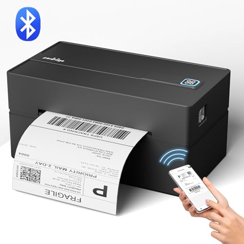 PeriPage Bluetooth Thermal Shipping Label Printer,Wireless 4x6 Shipping Label Printer for Shipping Packages,Support iPhone iPad Android Windows & Mac,Used for Amazon, Ebay,Shopify, Etsy, USPS.