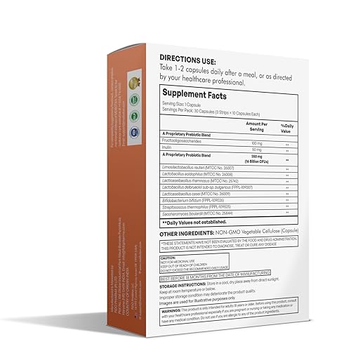 Image of Serenecease Probiotics Diarrhoea Management Supplements Scientifically Designed by CSIR-IMTECH | Healthy digestion & IBS - 30 Veg Capsule (Pack of 3x10) Men & Women