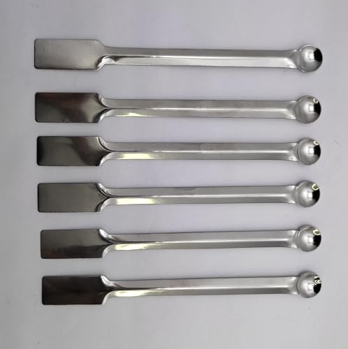 Image of Laboratory Spatula 6 inches Stainless Steel One side is spatula type One side is flat Laboratory and scientific equipment (Pack of 6)