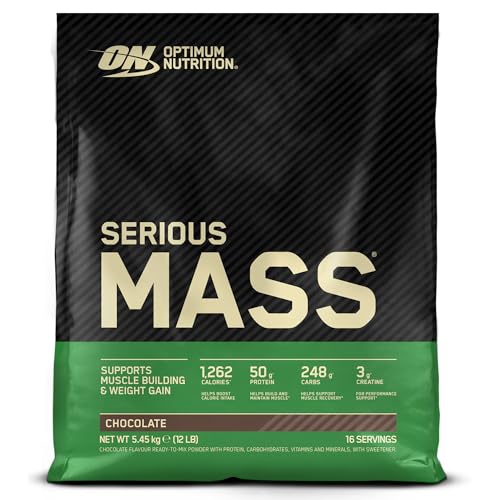 Optimum Nutrition Serious Mass Protein Powder, Chocolate, 5.45 kg