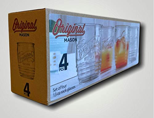 Home Essentials 3942 Original Mason Glass, Set Of 4, Dof #TOP2