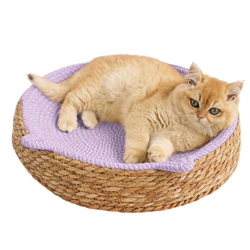 Cat Scratching Board | Round Corrugated Cardboard Scratcher | Scratching Mat for Grinding Claws and Rest | for Play Exercise Enrichment Activity Nail Trimming Paws Care Furniture Safety