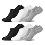 Lngwioo 6 Pairs No Show Socks Women & Men Arch Support Non Slip Invisible Low Cut Liner Socks (Multi)