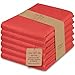 Urban Villa Solid Satin Weave - Premium Quality,Kitchen Towels, Ultra Soft,100% Cotton Dish Towels, (Size: 20X30 Inch), Red Highly Absorbent Bar Towels & Tea Towels - (Set of 6)