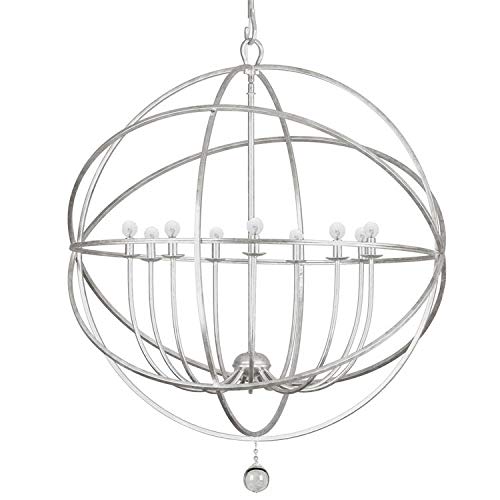Crystorama Solaris 9 Light Silver Sphere Chandelier #TOP22
