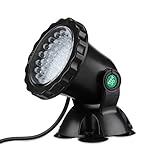 MUCH 36 LED Pond Lights Waterproof IP68 Submersible Spotlight Underwater Lights 2.5W Color Changing Spot Light for Aquarium Garden Pond Pool Tank