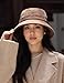 Women's Winter Thickened Fisherman's Hat 1920s Vintage Elegant Bell-Shaped Hat Fashionable Wide-Brimmed Warm Hats Brown