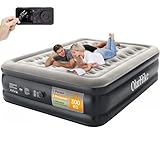 OlarHike Luftmatratze 2 Personen, Luftbett Selbstaufblasend mit Integrierter Pumpe, Selbstaufblasbare G&auml;stebett, G&auml;stematratze, Aufblasbare Matratze f&uuml;r Camping oder Heimgebrauch - 203 x 152 x 46 cm