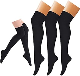 CHARMKING Thigh High Compression Socks for Women & Men Circulation (3 Pairs) Over
