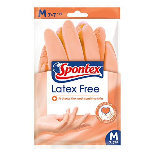 Spontex Latex Free Gloves Size Medium (Pack of 6)