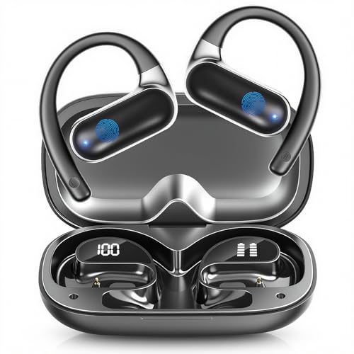 PPBP AI Translation Earbuds Real Time 182 Language Translator Earbuds 5-in-1 Open Ear Translator Device Bluetooth 5.4 Wireless Earphones for Business Travel Learning Black