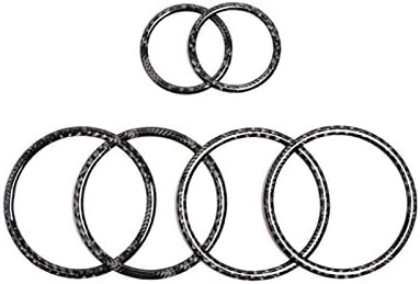 Carbon Fiber Interior Car Door Speaker Frame Trim Cover 6pcs for BMW X5 X6 E70 E71 2008-2014